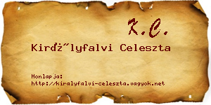 Királyfalvi Celeszta névjegykártya